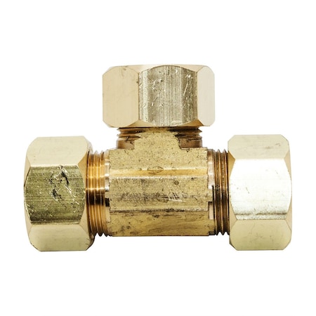 Thrifco Plumbing No. 64 1/4 Inch Lead-Free Brass Compression Tee 6964003